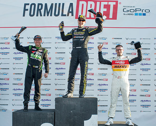 Formula Drift Round 1 Podium Long Beach