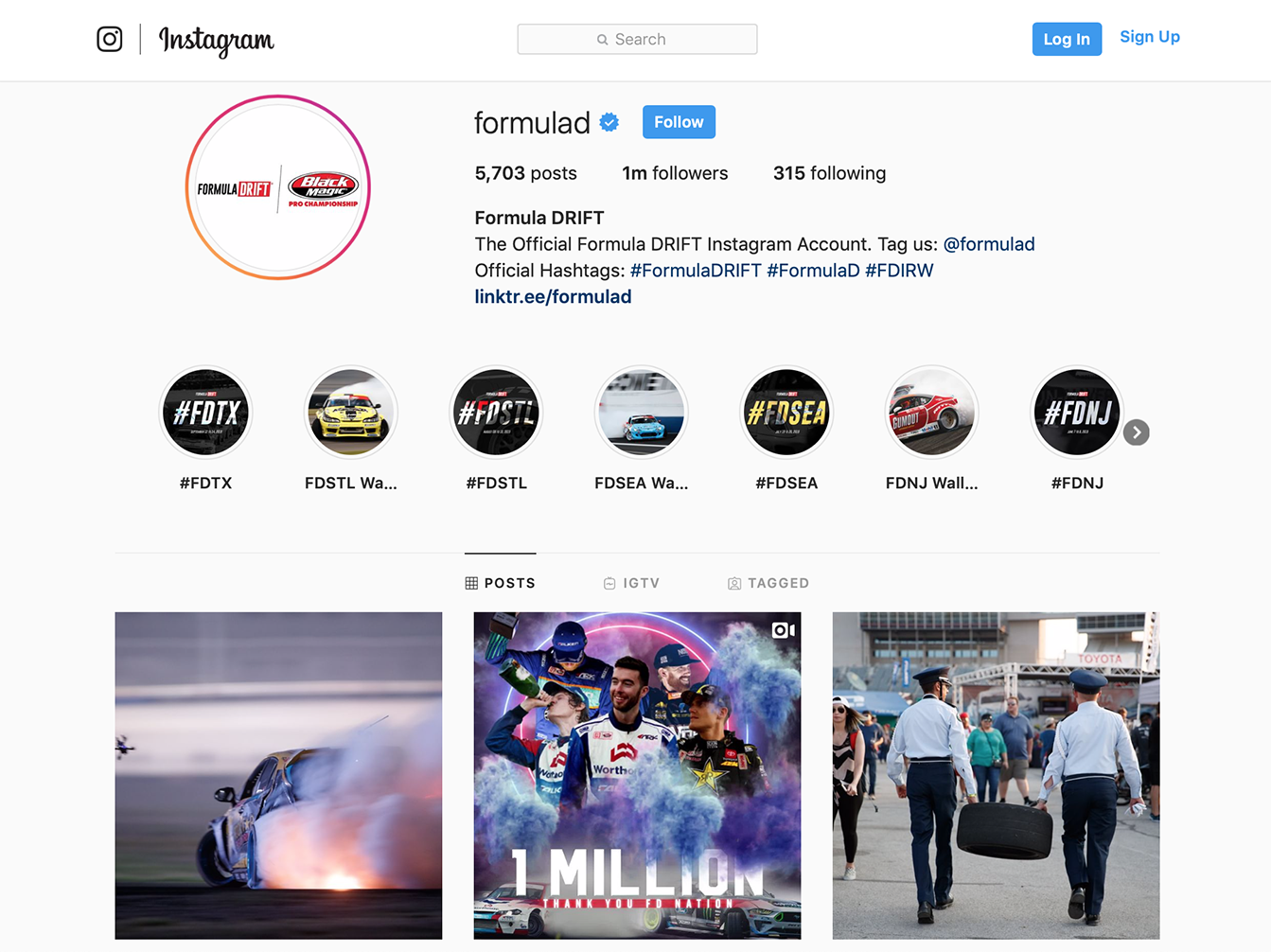 Formula DRIFT celebrates reaching One Million fans on Instagram